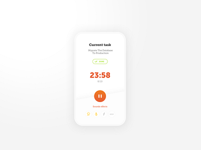Productivity timer app design mobile pomodoro productivity simple timer