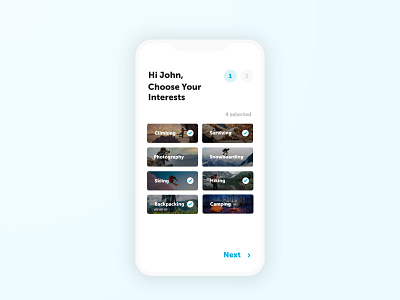 Interests chooser clean hikes interests outdoor social