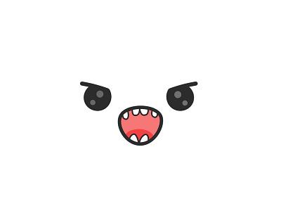 Angry kawaii face angry cartoon chinese clean graphic japanese kawaii
