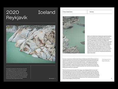 Iceland 2020 — Layout Exploration animated animation art direction graphic design layout layout exploration magazine minimal minimalism minimalist sketch type typeface typography ui ux website