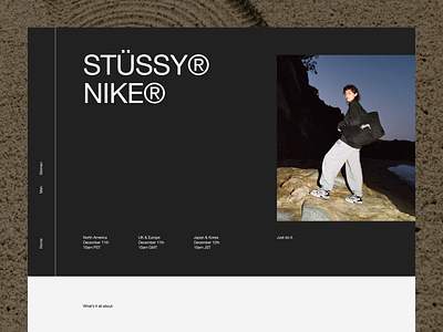 NIKE® × STUSSY® — Exploration [Web scroll] aftereffects animated animation art direction brutalism brutalist editorial layout layout exploration minimal minimalism sketch type typography ui ux website