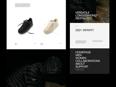 NIKE® × STUSSY® — Exploration [Web] animated animation art direction brand branding brutalism brutalist editorial exploration layout layout exploration minimal minimalism nike stussy type exploration typography ui ux website