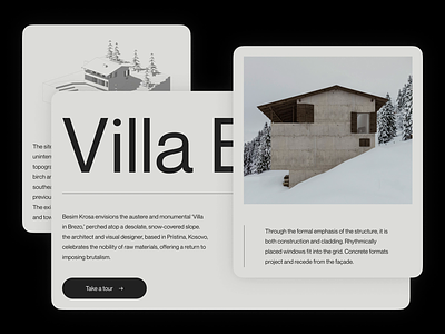 Villa Brezo — Components animated animation architecture art direction brutalism editorial graphic design illustration landing page layout layout exploration minimal modernism sketch type type exploration typography ui ux website