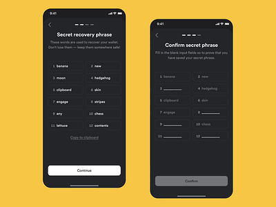 Claro — New wallet [003] animated animation crypto crypto wallet cryptocurrency cryptocurrency wallet ethereum figma minimalism mobile mobile app sketch typography ui ux wallet app web3