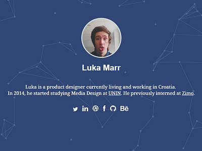 Luka Marr — Website animation code css design github html persona redesign responsive web website