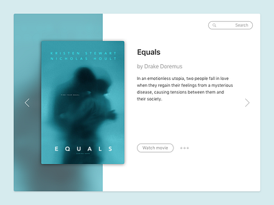 Equals — Movie Card animation card dailyui dashboard ios materialdesign movie sketch ui ux