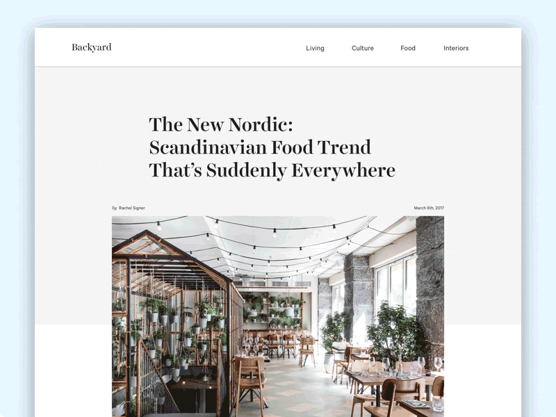 Article Page Layout [↕️] blog design minimal page typography ui ux web