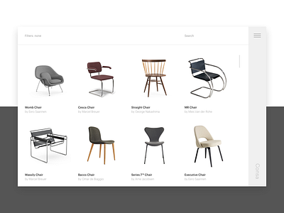 Consa — Furniture for Home & Office [Gallery] after effects animated animation minimalism principle redesign sketch typography ui ux website
