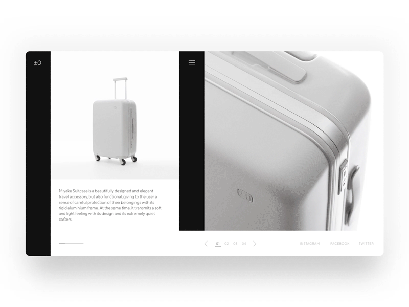 ±0 — Miyake Suitcase [Website]