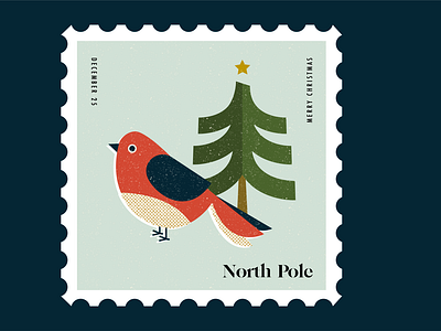 Stamps for Mailing your Wishlist to Santa at the North Pole by Taryn McKay  on Dribbble