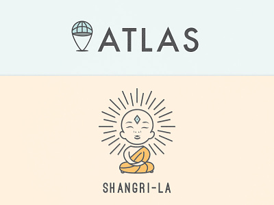 Logos atlas branding illustration logos shangri la