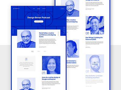 Designing the DesignBetter.Co Podcast brand design education invision landing layout page podcast season ui web