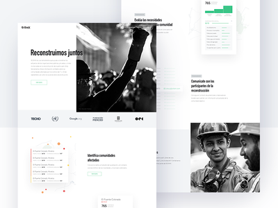 Brigada Landing Page data design graph landing map marketing mexico ui ux