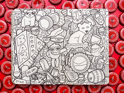 #MoleskineDaily_46 bar beverages cheers coke doodle illustration moleskine pub sketchbook