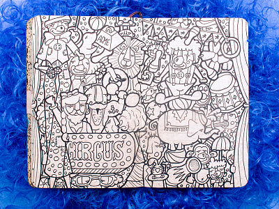 #MoleskineDaily_47 circus clown doodle illustration moleskine sketchbook