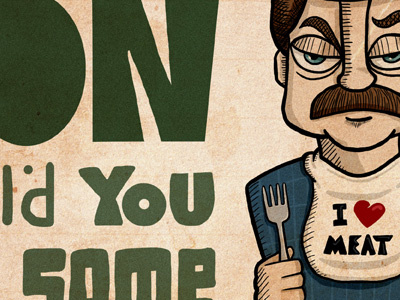 Project Swanson #2 illustration parks and recreation ron swanson tv show