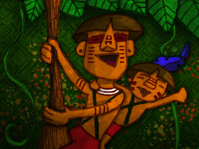 Book illustration children book editorial illustration indigenous