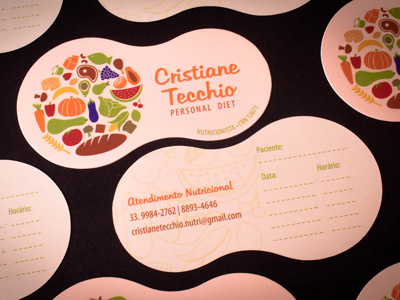Business Card brand business card food fruit logo nutrition nutritionist vegetable