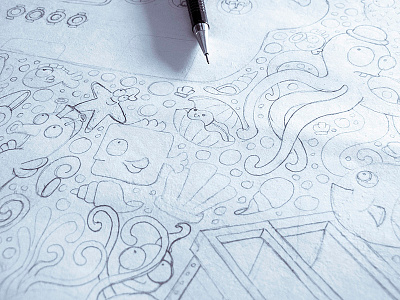 In progress... doodle fish illustration pencil undersea