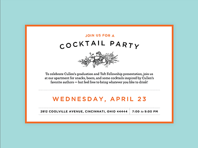 Party Hard cocktail party gotham party graduation invitation