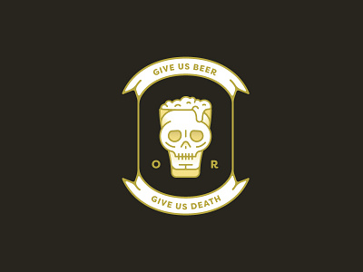 Beer Or Death beer death illustration pin skull