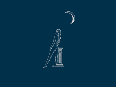 Artemis artemis column luna moon stippling
