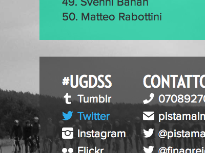 Un Giro di Sporco Sud 2013 aqua cycling neutraface proxima nova seapunk social symbolset ugdss webfont icons webfonts