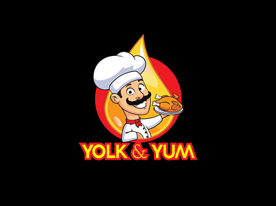 YOLK AND YUM LOGO adobe branding design graphicdesign illustration logo logodesign pakistan typography vector