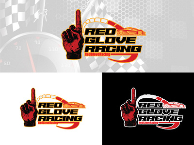 red glove racing logo design adobe branding car design graphicdesign icon illustration logo logodesign logotype pakistan racing vector