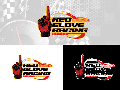 red glove racing logo design