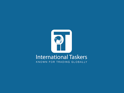 International Tasker Logo branding design flat logo minimal