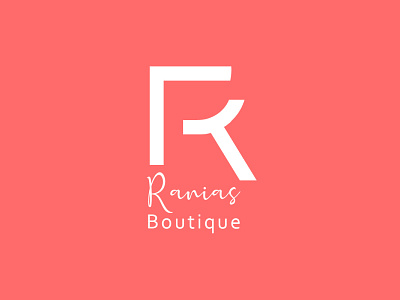 Rania's Boutique Logo branding design flat logo minimal typography