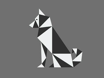 Husky dog animals triangle