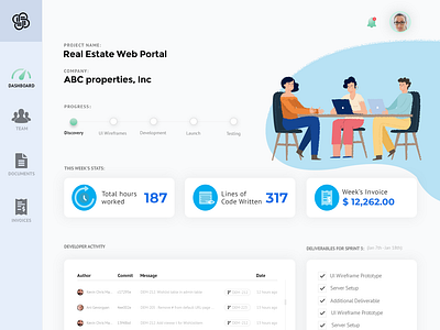 Internal Client Portal Dashboard dashboad illustration portal uidesign uiux ux design