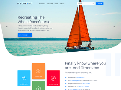 Sailing, Online Platform for Racers design landing page portal sports uidesign