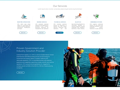 Marine Software/Harder Provider site design app landing page marine marines sofware technology website website design