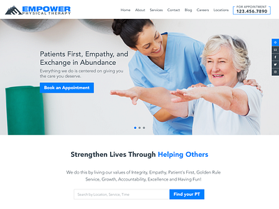 Physical Therapy Website design healing health healthcare layout physical therapy physician physiotherapy therapist therapy webdesign website wellness