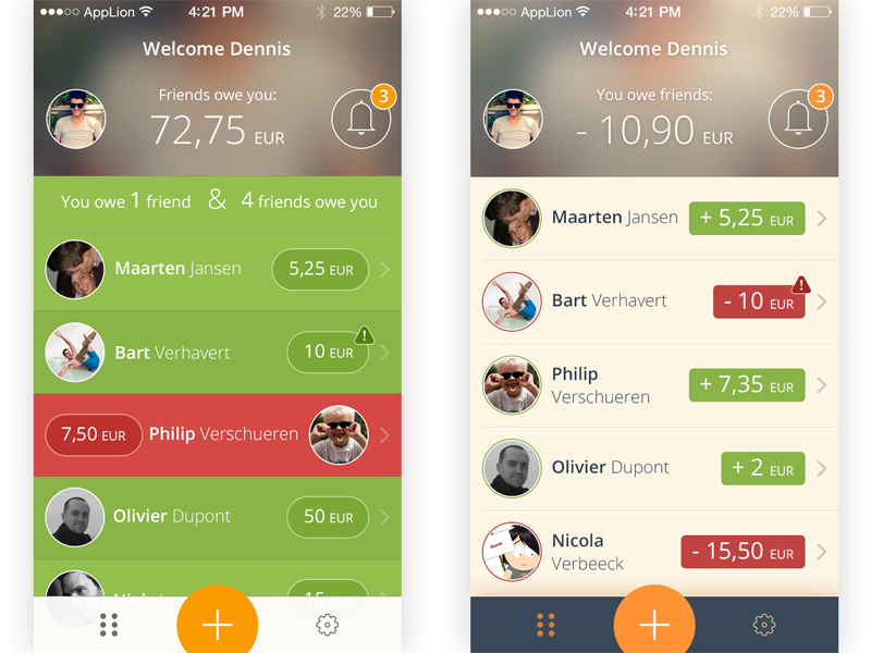 You Owe Me: left or right? you owe me iphone app lend money debt debts social media youoweme ios7