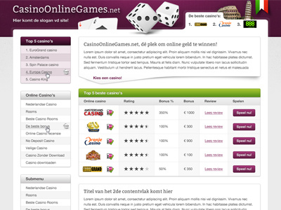 Casino Online Games Full layout