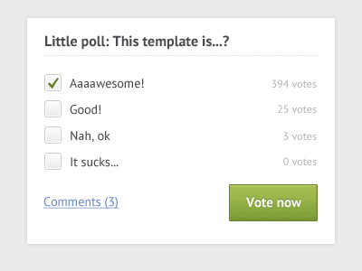 Clean Poll clean green poll template vote voted
