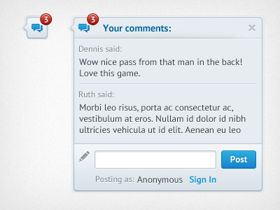 Little chat widget chat clean comment comments widget