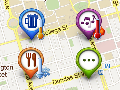Retina map pins iPhone app bar club map maps other pin pins restaurant retina