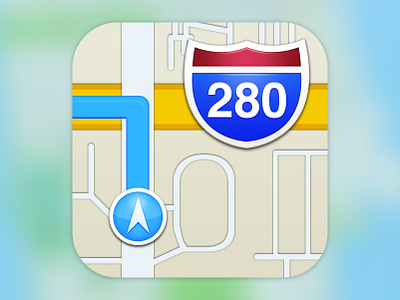 IOS6 Maps icon by Dennis Covent on Dribbble