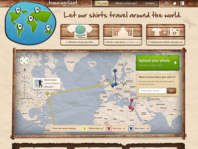 Trace.my is finishing! adventure blue brown globe green t shirt trace.my travel wood world