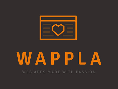 Wappla logo concept apps logo made passion web with