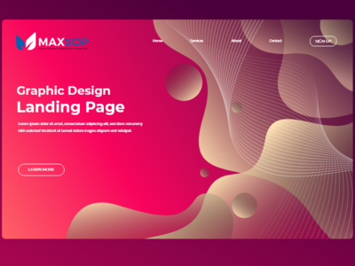 Graphic Design Landing Page adobe xd design ui ux