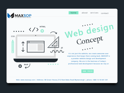 Web Design Concept adobe xd design illustration ui