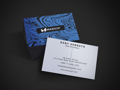 MAXsop Business Card adobe illustrator adobe photoshop