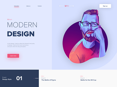 Modern Design 2019 blue clean clean ui design designs landing landing design landingpage modern popular trend trend 2019 ui vector webdesign