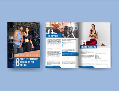 Weight Gain Blueprint Cover and Layout adobe indesign adobe photoshop ebook cover ebook design ebook layout ebook layout design ebook template lead magnet pdf weight gain blueprint